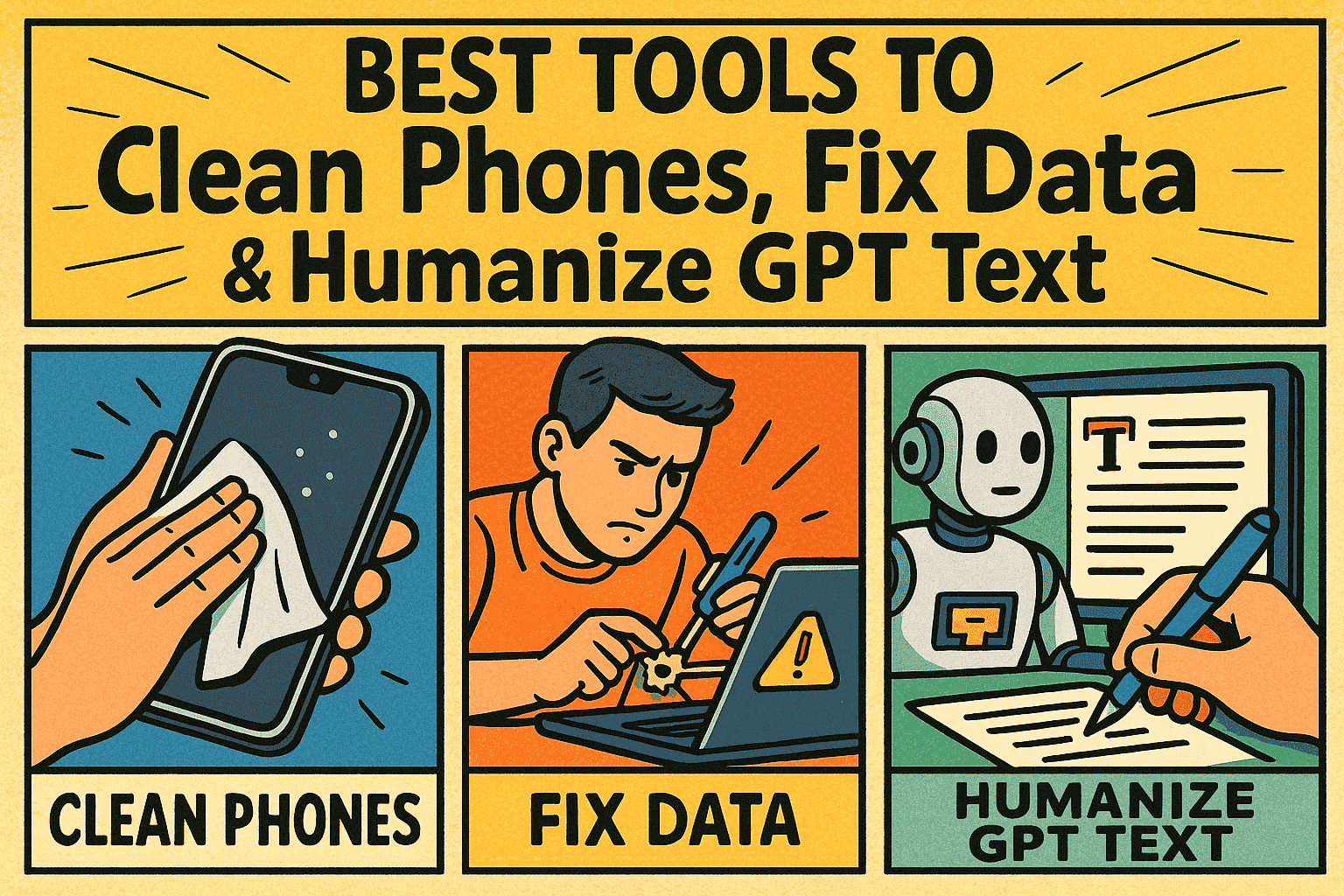 Best Tools to Clean Phones, Fix Data & Humanize GPT Text