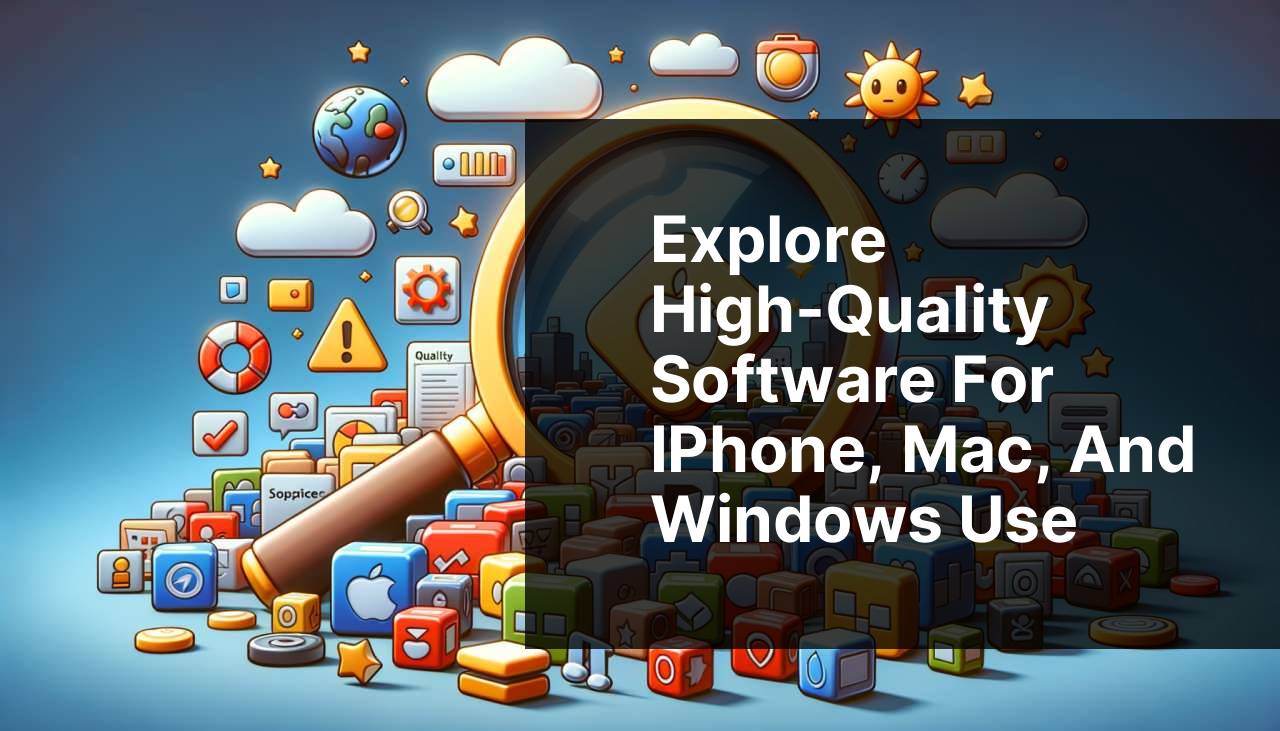 Explore High-Quality Software for iPhone, Mac, and Windows Use