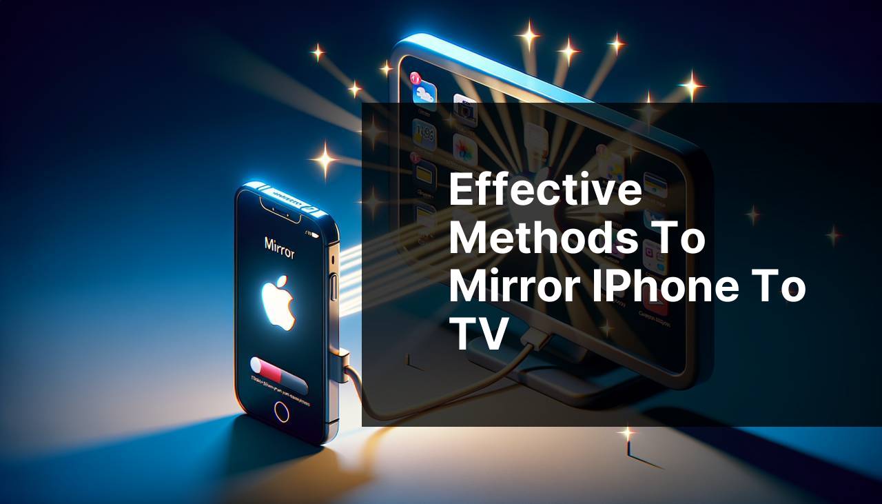 Effective Methods to Mirror iPhone to TV