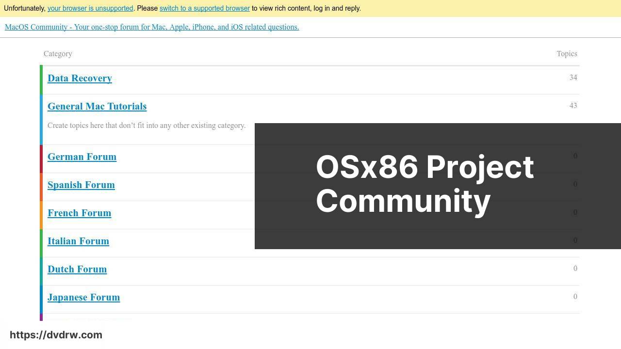 http://osx86project.org/community/ screenshot