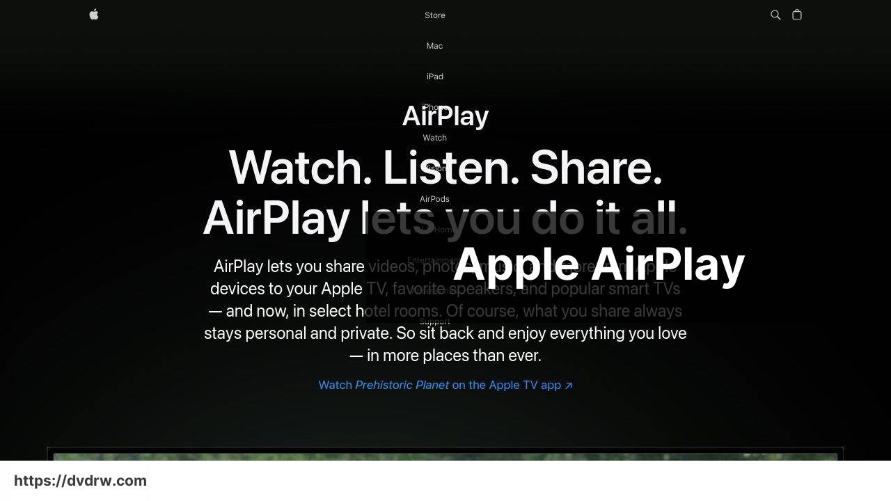 https://www.apple.com/airplay/ screenshot