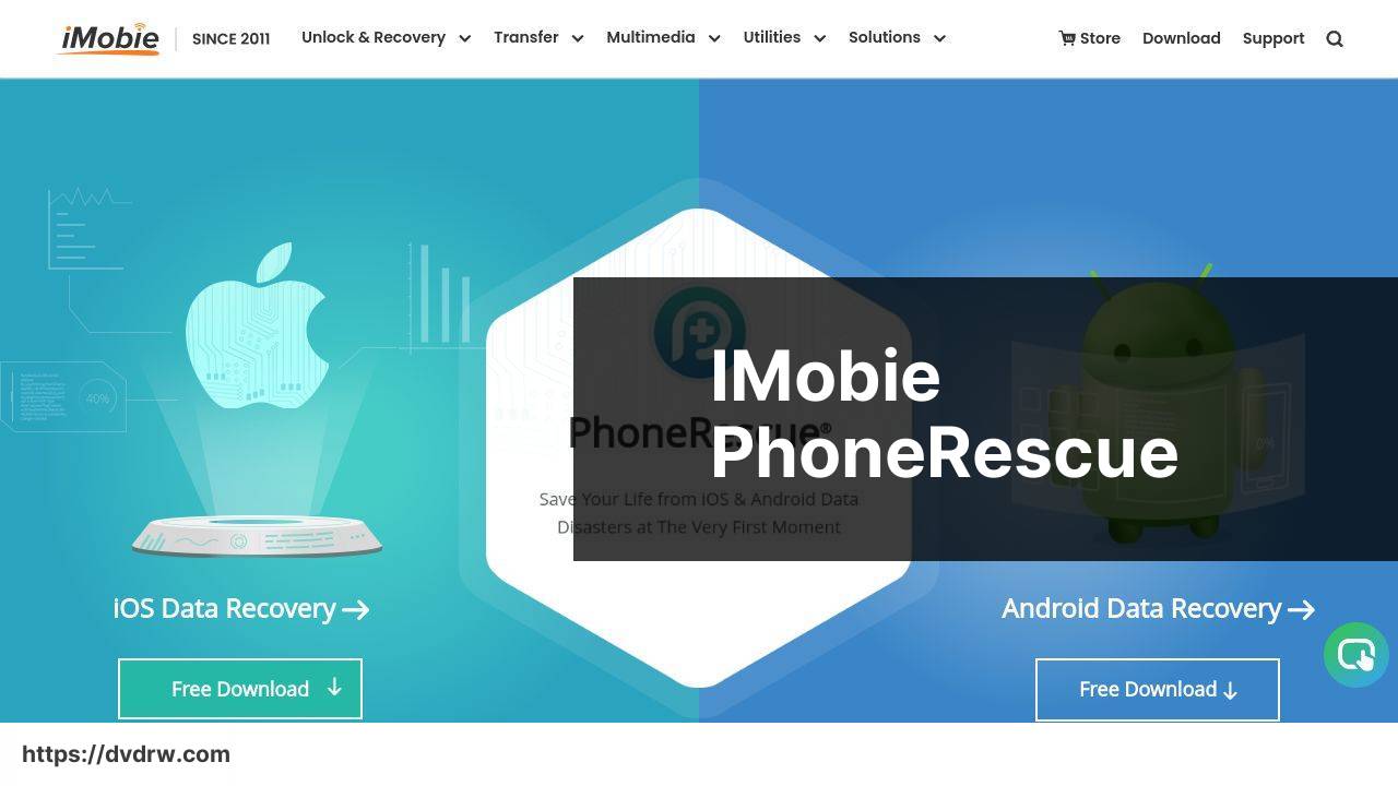 https://www.imobie.com/phonerescue/ screenshot