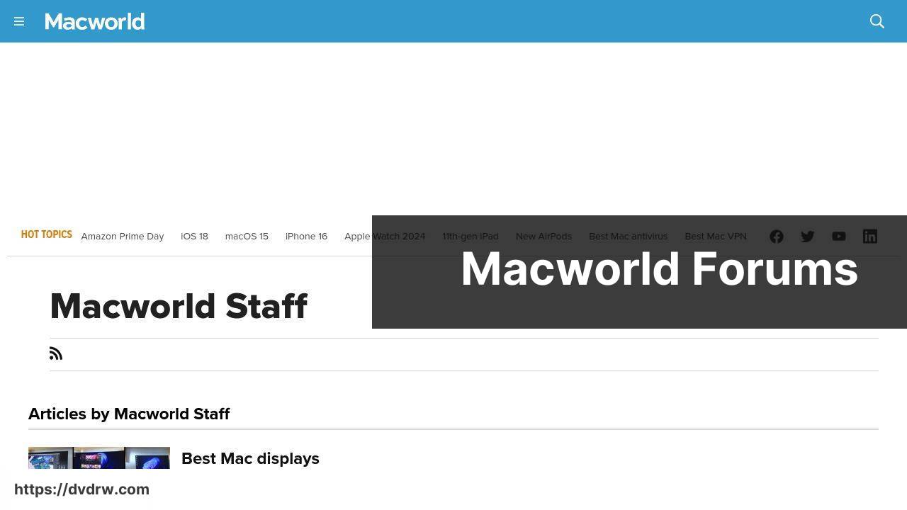 https://www.macworld.com/author/macworld-staff/ screenshot